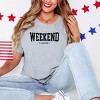Simply Sage Market Weekend I love You Heart Short Sleeve Tee - XL - Heather Grey - 3 of 4