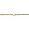 Black Bow Jewelry 1.3mm 10k Yellow Gold Solid Baby Rope Chain Necklace - image 4 of 4