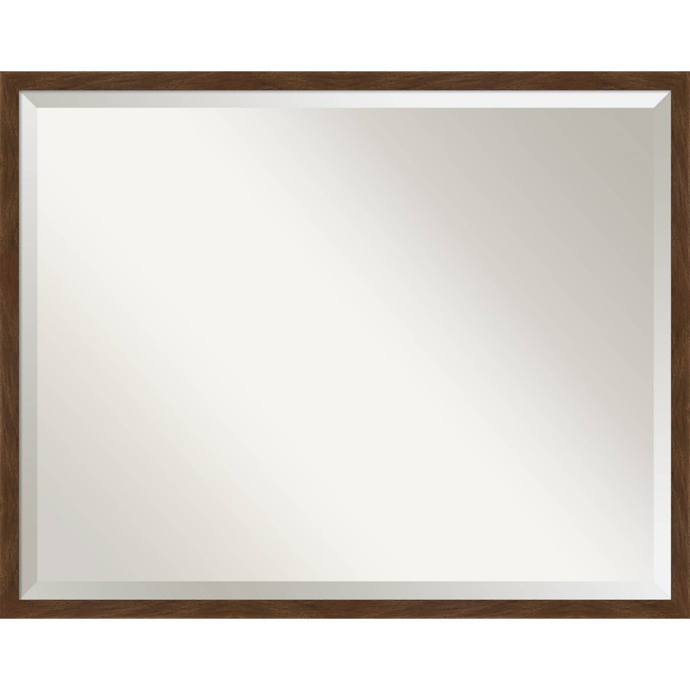 Photos - Wall Mirror 29" x 23" Carlisle Narrow Framed Bathroom Vanity  Brown - Amant