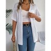 Lightweight Crochet Cardigan for Women Short Sleeve Duster Boho Open Front Knitted Cardigan - 4 of 4
