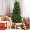 Resenkos 7.5ft Flocking Tied Light Christmas Tree Green - 4 of 4