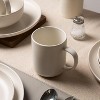 Stone cutlery set with mug | Microwave and dishwasher safe | Non toxic | Stackable matte glazed 3-person kitchen utensil, 12 piece set - 4 of 4