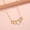 HOPE LOVE SHINE 50th Birthday Gift for Her – 5 Ring 5 Decades Gold Silver Necklace, 50 year old Party Celebration - 3 of 4