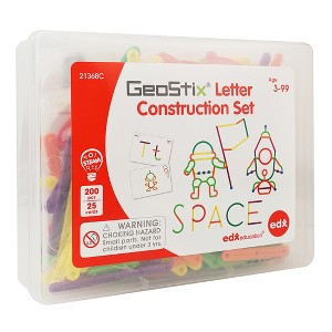 edxeducation® GeoStix Letter Construction Set - 200 Connecting Sticks - 50 Activities - 1 of 4