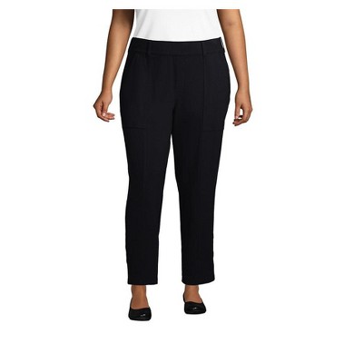 plus size pull on ankle pants