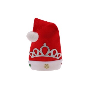 Unique Bargains Christmas Hat Adult Crown Christmas Hat Polyester 11.02"x14.96" 1 Pc - 1 of 4