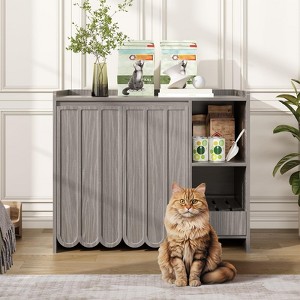 Cat Litter Box Enclosure, Hidden Litter Box Furniture with Removable Litter Collector - 1 of 4