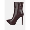 MAGNA Burgundy Platform Heel Ankle Boot - 4 of 4