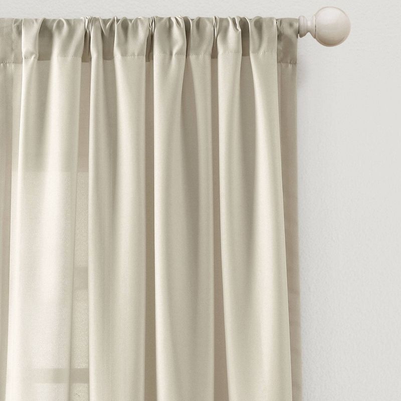 Set of 2 (84"x40") Tulle Skirt Solid Window Curtain Panels - Lush Décor, 3 of 7
