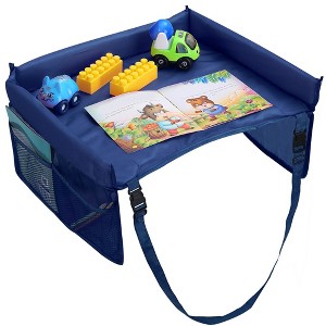 iMountek "Ultimate Waterproof Kids Travel Tray: Snack, Play, and Create on the Go!" Blue - 1 of 4
