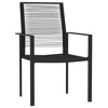 vidaXL 3 Piece Patio Dining Set Black - 3 of 4