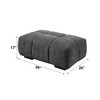 Acme Furniture,Chloris Ottoman, Gray Chenille - 3 of 4