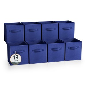 Sorbus 13 Inch 8 Pack Sturdy Collapsible Fabric Storage Cubes with Handle - for Organizing Clothes, Toys, Books, Shelves & more - 1 of 4