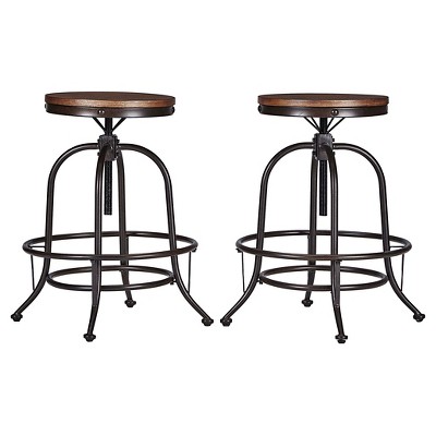 Set of 2 Mason Adjustable Swivel Barstool - Inspire Q