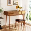 Okak Wall-Mounted Vanity Shelf with Drawer, Space-Saving Floating Makeup Desk for Bathroom/Bedroom, Easy Install with Hidden Brackets - 2 of 4