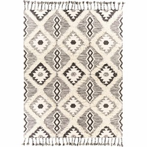 Hauteloom Sultan Wool Living Room, Bedroom Area Rug - Bohemian, Transitional - Plush Pile - 1 of 4