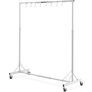 VEVOR Painting Rack, 5 ft-7 ft Adjustable Height, 66 lbs Capacity Automotive Paint Rack Stand, 8 Hooks Painting Drying Rack with 4 Swiveling Wheels - 1 of 4