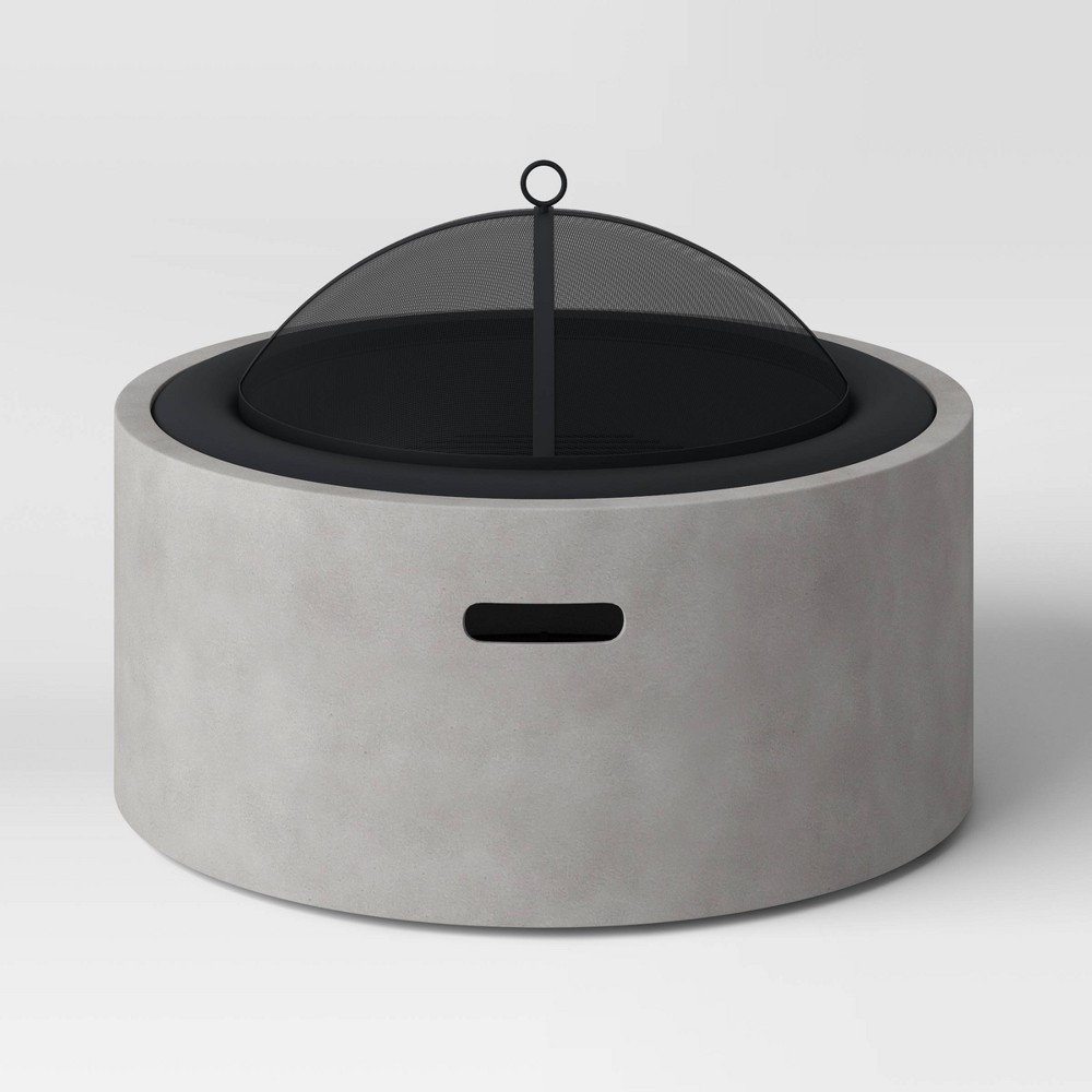 Pipestone Round Wood Burning Fire Pit Gray Project 62