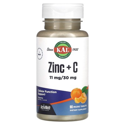 KAL Zinc + C, Tangerine, 90 Micro Tablets