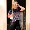 Anna-Kaci Glitter Sequin Tops Short Sleeve Sparkly Binding Shirt Blouse - X Large, Silver Mauve - 2 of 4