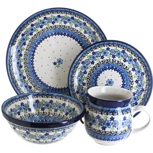 Blue Rose Polish Pottery Ceramika Artystyczna Dinnerware (16 PC) - 1 of 1