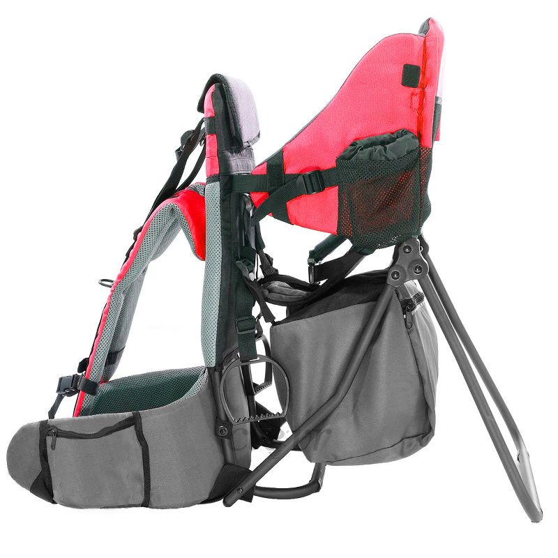 ClevrPlus CC Hiking Child Carrier Baby Backpack Camping for Toddler Kid, Red, 3 of 8
