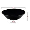 Smarty Had A Party 16 oz. Black with Gold Rim Organic Round Disposable Plastic Soup Bowls (120 Bowls) - 4 of 4