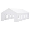 PAGED 20x15FT Patio Canopies and Gazebos with 1 Doors and 7 Windows, Waterproof, UV Protection Gazebo Pavilion Shelter Tent for Party, White - 3 of 4