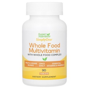Super Nutrition SimplyOne®, Whole Food Multivitamin with Vitamin A, C, Minerals, and Enzymes, 90 Tablets - 1 of 4