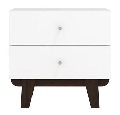 Gallery White 2-Drawer Nightstand + Reviews