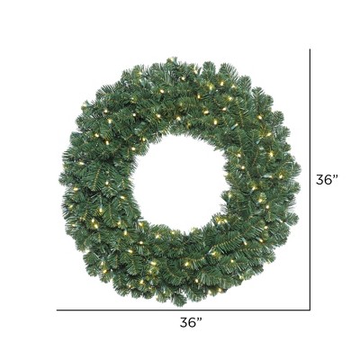 36" Green LED Prelit Artificial Christmas Wreath