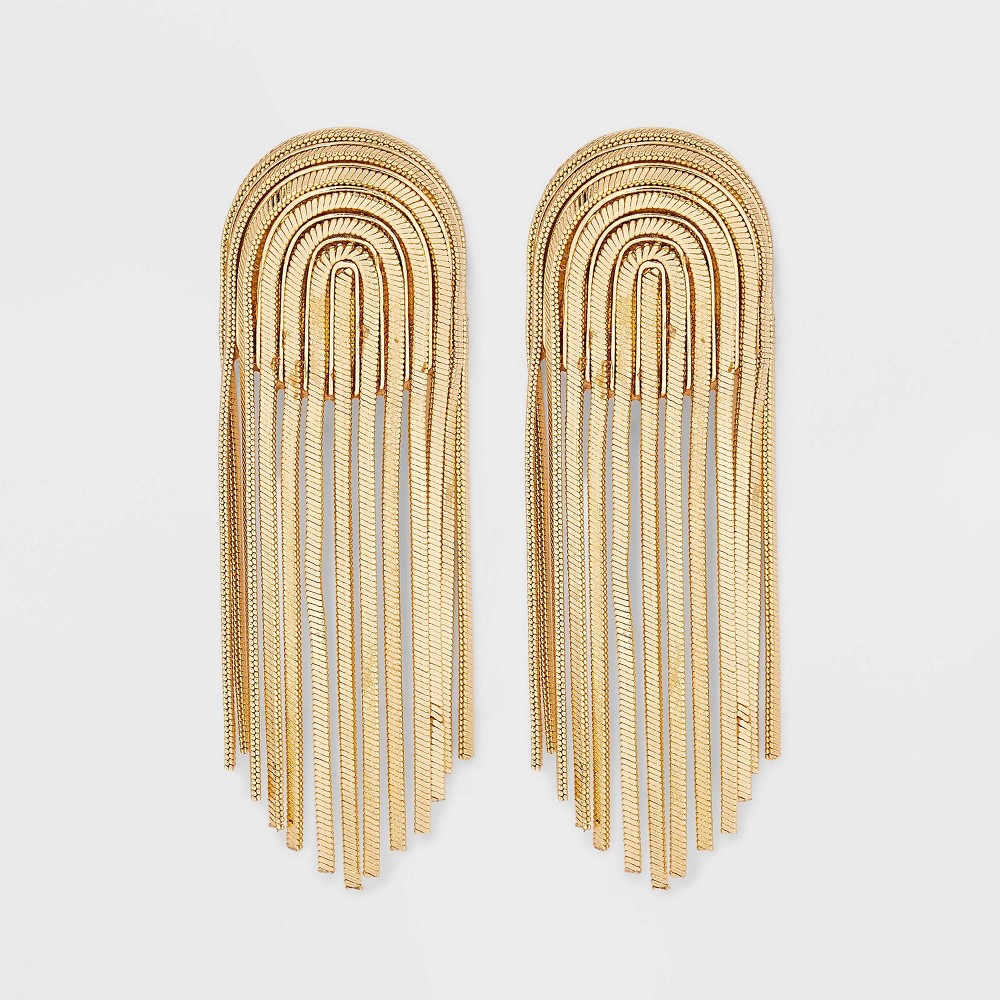 SUGARFIX by BaubleBar Crystal Fringe Statement Earrings - Gold