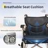 KTMBDW Lightweight Wheelchair with Swing-Away Footrests and Flip-Back Arms, Portable Folding Wheelchair for Adults and Seniors, 18 Inch Seat - 3 of 4