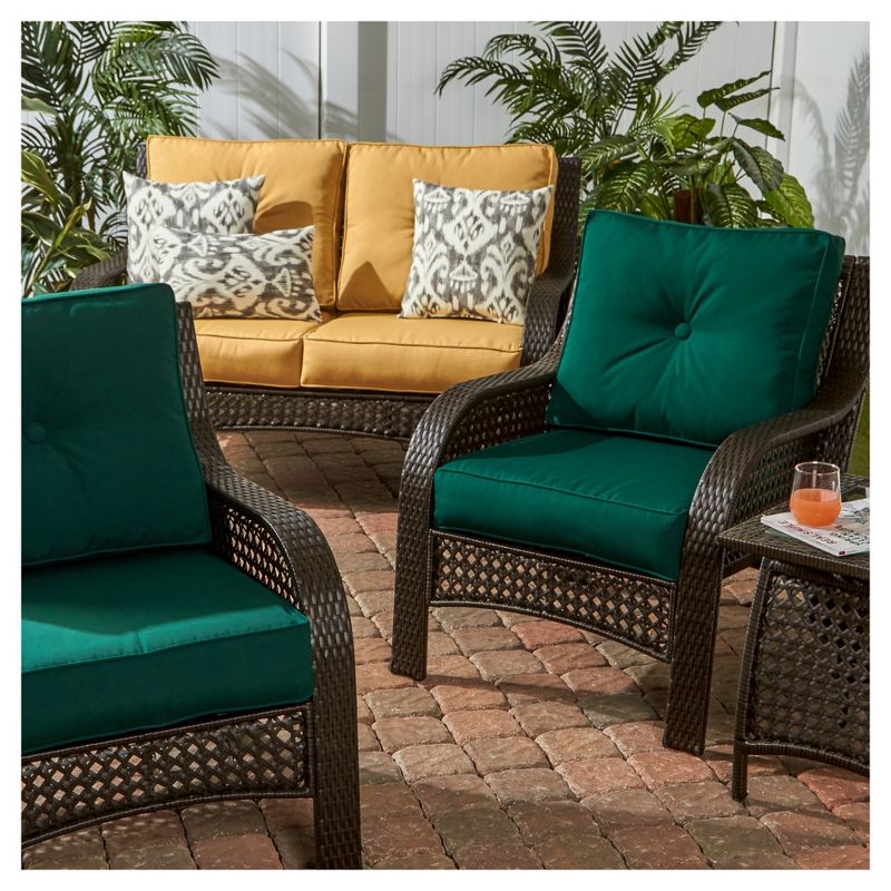 2pc Sunbrella Outdoor Deep Seat Cushion Set - Kensington Garden, 3 of 9