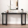 PAGED Entryway Table Narrow Console Table Geometric Design Sofa Table with Solid Pine Legs for Living Room, Entrance - 2 of 4