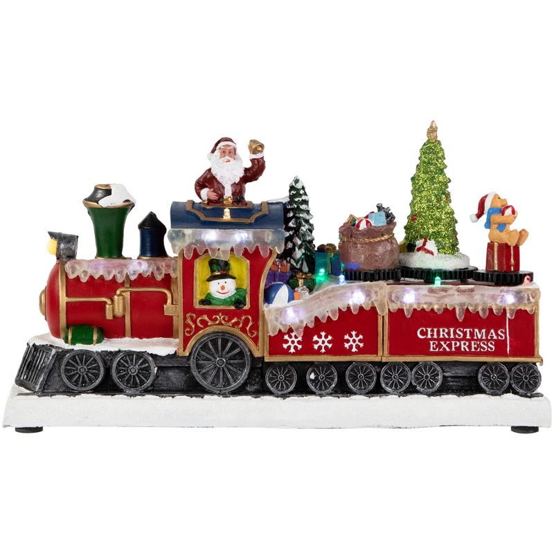 Northlight 12" LED Lighted Animated and Musical Toy Shop Train Christmas Village Display, 1 of 7