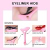 2Pcs Eyeliner Stencils 5 in 1 Silicone Winged Tip Eyeliner Eyebrow Eyelash Contour and Lip Line Aid Mascara Shield  Makeup Tool Beginners Friendly - 3 of 4