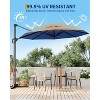 10FT Outdoor Cantilever Umbrella Patio Umbrella with Base Included Market Sun Shade Windproof Offset Umbrella with 360-Degree Rotation - 2 of 4