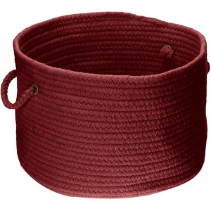 Colonial Mills WL52 18 by 18 by 12-Inch Bristol Storage Basket, Holly Berry - 1 of 4