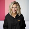 Dalix Rainbow Embroidered Fleece Cropped Hoodie Cold Fall Winter Women - 4 of 4