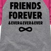 Girls' - Instant Message - Friends Forever And Ever Shirt Tail Raglan Graphic T-shirt - 2 of 4