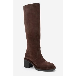 Fros - Brown Suede Leather Knee High Boot (Women) | Forever & Always Shoes - 1 of 4