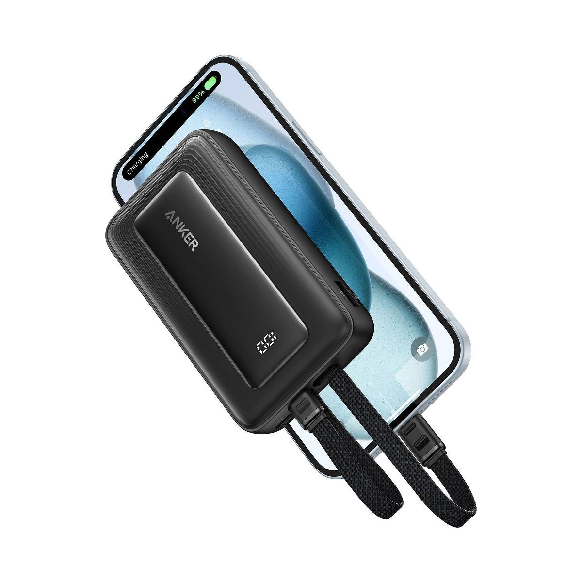 Anker 30W 10000mAh Power Bank with 2 Built-in USB-C Cable - thumbnail 3