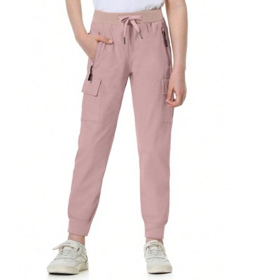 Mocamel Girls Drawstring Sport Jogging Pants Multi Zipper Pocket 8-14 Years for Outdoor and Casual