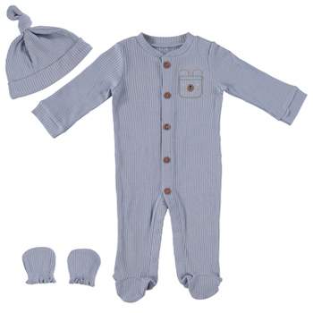 Baby Gear Baby Gear Baby Boy Clothes Matching Hat and Mittens Pajama Set for Sleep and Play