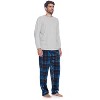 Ashford & Brooks Men's Jersey Knit Long-Sleeve Top and Mink Fleece Bottom Pajama Set - 2 of 4