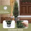 4 ft Christmas Plant Artificial 2 Set Topiary with Red Berry Decor for Indoor and Outdoor - 4 of 4