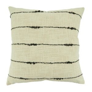 20"x20" Oversize Sleek Striped Woven Poly Filled Square Throw Pillow - Saro Lifestyle - 1 of 3