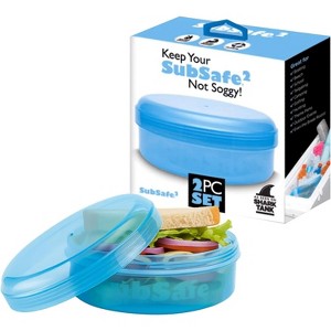 SubSafe 2-Piece Sandwich Safe, Baby Blue - Waterproof, Crushproof, BPA Free Sandwich Container for Square Bread, Salads, Snacks, & Dry Storage - 1 of 4
