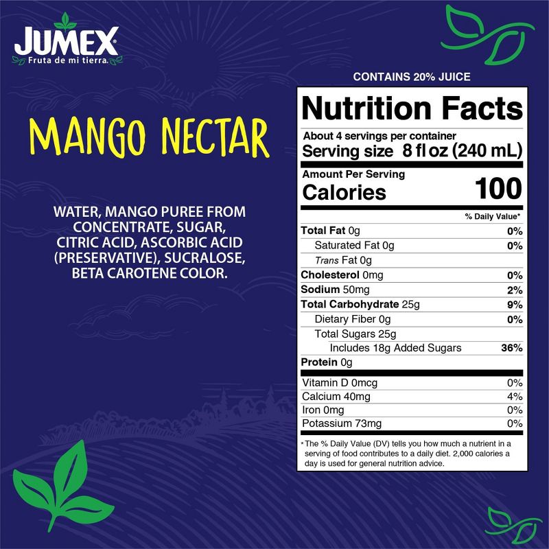 Jumex Mango Nectar Fruit Juice - 32.4 fl oz Carton, 5 of 6